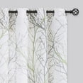 thumbnail image 1 of EcoNesxp pour Chambre à Coucher 2 Panneaux Gris Vert Blanc Rideaux, 1 of 5