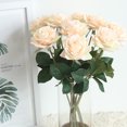 thumbnail image 4 of FloreceBien 5 rosas artificiales, ramo de flores artificiales de tallos largos para arreglos, bodas, fiestas, decoración del hogar y la cocina, 4 of 5