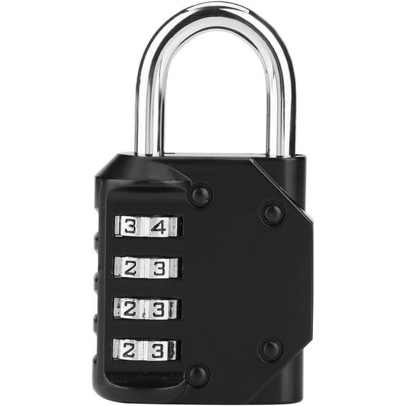 Combination Lock, 4 Digits Combination Padlock Resettable Combo Locks Outdoor Waterproof Combo Padlock for Gym School Fence Toolbox Suitcase