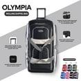 thumbnail image 6 of Olympia U.S.A. 33" 8-Pocket Wheeled Rolling Duffel Bag Water Resistant Luggage Lightweight for Travel, Black, 6 of 8