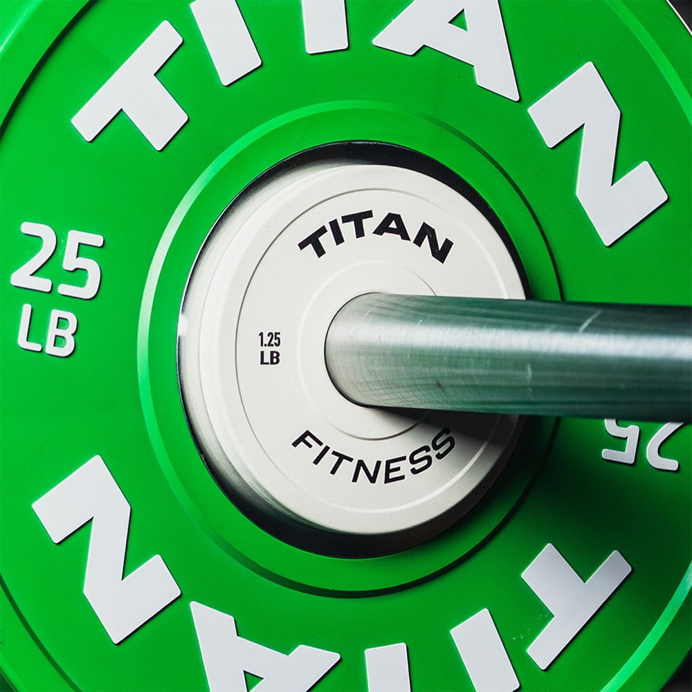 Titan Fitness 1.25 LB Change Plate Set, White Color-Coded, Fit Standard Olympic Barbells, Steel Plates with Rubber-Coated Matte Finish, 51MM Collar Opening