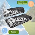 thumbnail image 5 of HUIACONG Black White Floral Golf Cart Seat Covers 2 Pack, Easy to Install Thick Golf Cart Seat Cover Towel Blanket for 2 Person Seats, 5 of 7