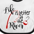 thumbnail image 4 of Inktastic Life is Better at the River Fishing Pole with Bobber Boys or Girls Baby Bib, 4 of 4