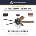 thumbnail image 2 of Prominence Home Glenmont 52" Indoor LED Ceiling Fan with Pull Chain, Matte Black, 2 of 9