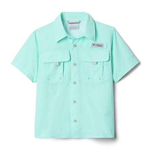 Columbia Boys Bahama Short Sleeve Shirt, Gulf Stream, Small