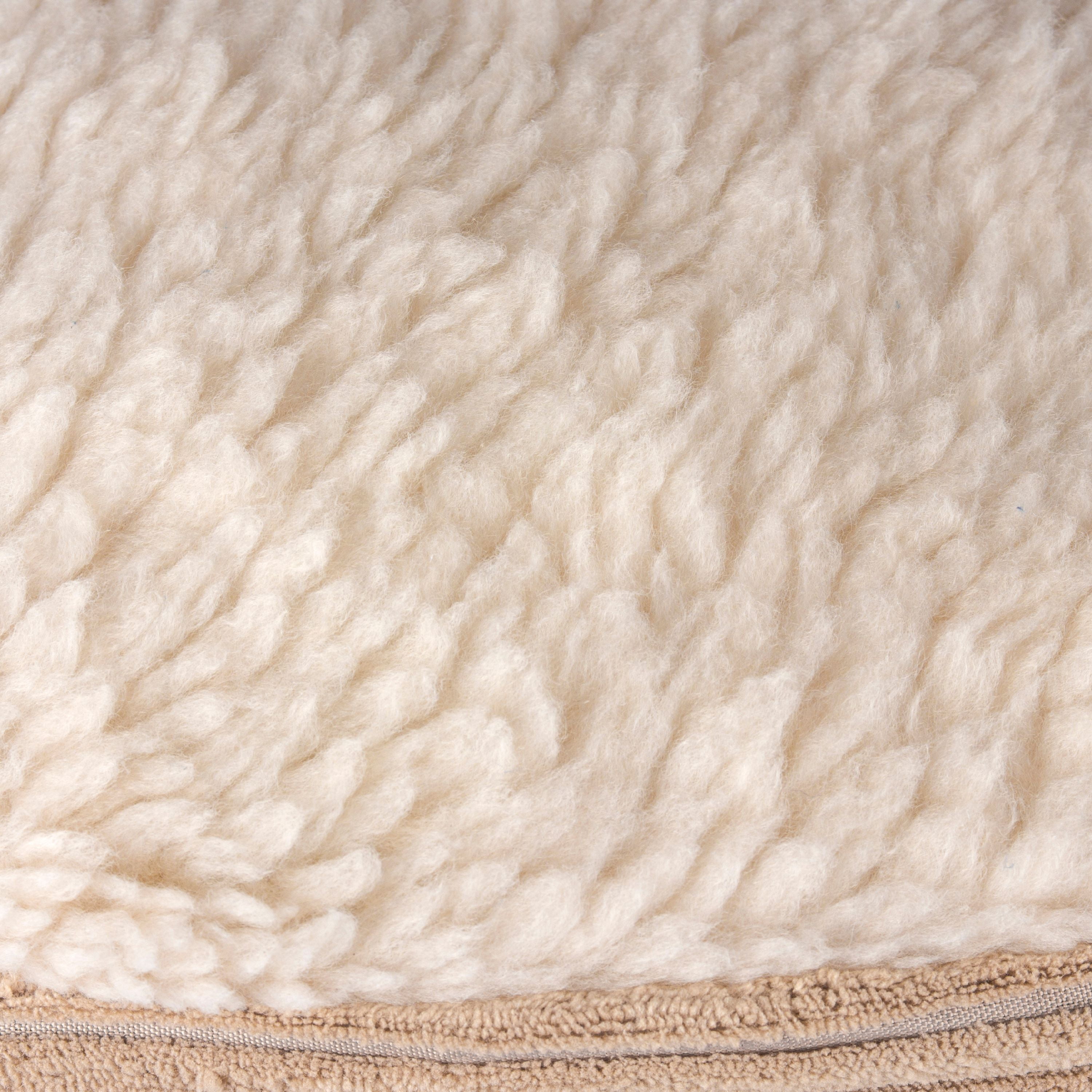 Precious Tails Plush Corduroy And Sherpa Lined Pet Dog Bed