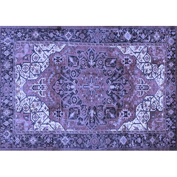 Ahgly Company Indoor Rectangle Persian Blue Traditional Area Rugs, 4' x 6'