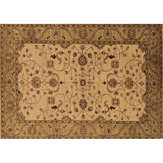 Ahgly Company Indoor Rectangle Oriental Brown Traditional Area Rugs, 6' x 9'
