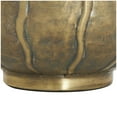 thumbnail image 4 of DecMode 13" Wide Snakeskin Inspired Brass Metal Vase with Dimensional Wavy Accents, 4 of 9