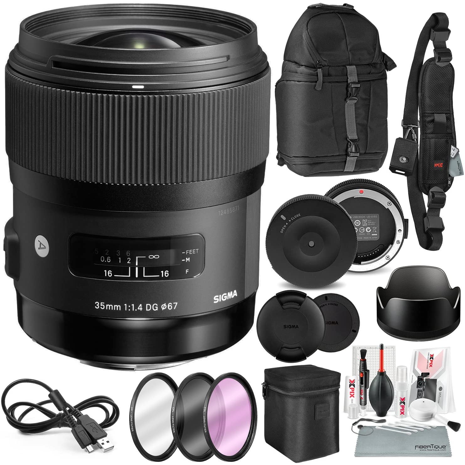 Sigma 35mm f/1.4 DG HSM Art Lens for Nikon DSLR Cameras with USB Dock
