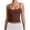 Coffee, variant on Voska Women's Basic Double Lined Scoop Neck Tank Tops Summer Cami Top | Adjustable Spaghetti Strap,Soft Skin Stretch,Slim Fit for Everyday Wear Black L