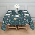 thumbnail image 3 of Pioneer Flower Floral Print Pattern Square Tablecloth, Waterproof Wipeable Spillproof Washable Table Cover for Home Kitchen Party Decor, 42"x42", 3 of 6