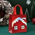 thumbnail image 4 of WEGFTDUOP Christmas Red Non-Woven Handbag 9" Reusable Gift Bag Holiday Candy Tote Festive Decor 23x22 cm, 4 of 6
