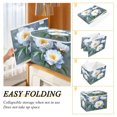 thumbnail image 3 of Iauyy Large Storage Box with Lid - Foldable Home Storage Bins for Clothes Toy Holiday Decor, White Peony Flower (42*32*30cm), 3 of 6