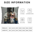thumbnail image 6 of COMIO Throw Pillow Covers Wooden Soldier Blue Uniform Typical Christmas Decoration Antique Art Beard Black Blue Carved for Couch Living Room Set of 2 White, 6 of 6
