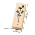 thumbnail image 5 of Yammee 8-Count Wooden Rubber Stamps Retro Floral Plant Stamps for Kid Adult Cardmaking DIY Scrapbook Diary Journal Photo Album, 5 of 16