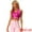 Hot Pink, variant on DARING DIVA Women's V-Neck Backless Metallic Crop Tops L Orange