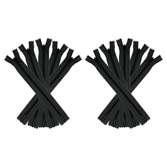 Uxcell Invisible Zippers, 10pcs 6inch Nylon Hidden Sewing Zippers for Sewing DIY Handmade, Black