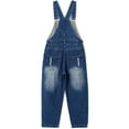 thumbnail image 2 of KIDSCOOL SPACE Boy Girl Overalls,Ripped Denim Washed Jeans Dungarees Jumpsuit,Blue,18-24 Months, 2 of 8