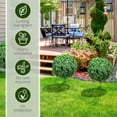 thumbnail image 4 of HOMCOM Set of 2 Artificial Boxwood Topiary Trees with Ground Stakes, 4 of 7