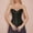 Black, variant on Women's Lace Overbust Corset Top Push Up Bustier Bodysuit Shapewear with Adjustable Straps Back Lace Up Closure