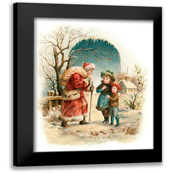 Vintage Apple Collection 12x14 Black Modern Framed Museum Art Print Titled - Vintage Xmas 4