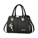 thumbnail image 1 of Bolso de mano para mujer con bandolera de moda, bolso bandolera grande con cremallera Negro, 1 of 8