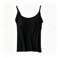 thumbnail image 2 of Aezemi Plus Size Women Padded Cami Tank Tops, Adjustable Spaghetti Strap Camisole with Built-In Bra Pads, Sleeveless Casual Summer Tees, 2 of 7