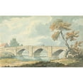 thumbnail image 2 of Thomas Bradshaw 18x13 Gold Ornate Wood Frame and Double Matted Museum Art Print Titled - Catterick Bridge, 2 of 4
