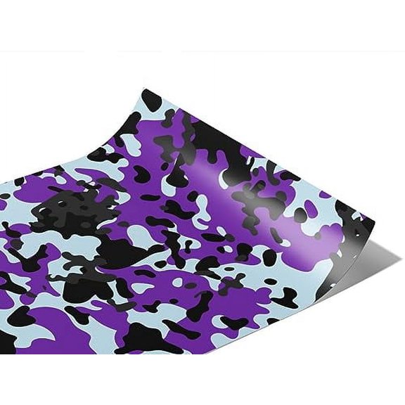 Rwraps Purple Camouflage Iris Multicam Gloss Vinyl Film Wrap 59in x 10ft Vinyl Vehicle Car Film