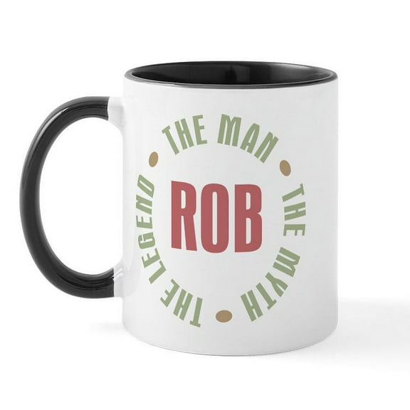 CafePress - Rob Man Myth Legend Mug - 11 oz Ceramic Mug - Novelty Coffee Tea Cup