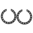 thumbnail image 1 of 2X Sound Hole Decal Sticker for Acoustic Classical Guitar Parts Black+Silver, 1 of 7