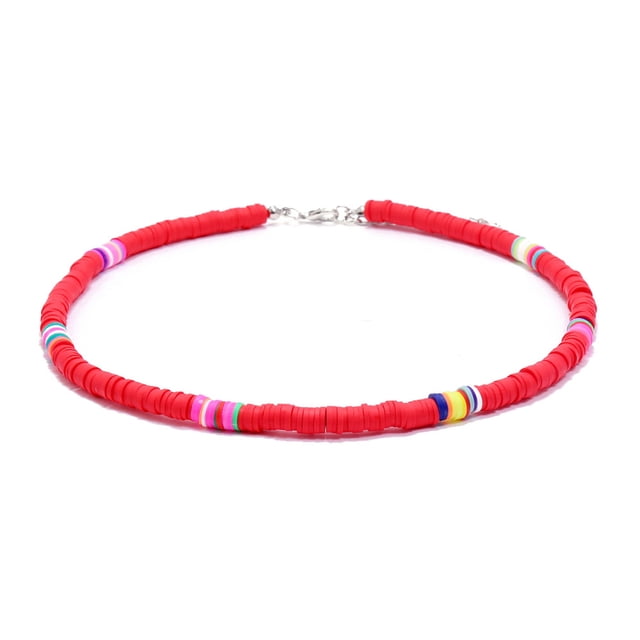 Collier de Perles Heishi Mode Bohème Collier de Surfeur Heishi Collier Ras du Cou