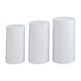 thumbnail image 3 of Mornei 3 Pieces Cylinder Pedestal Stands Slipcovers,Cylinder Plinth Stand Covers Plinth White, 3 of 9