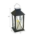 thumbnail image 2 of LED Solar Clear Glass Pane Lantern with Faux Candle Diamond, 2 of 3