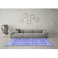 thumbnail image 3 of Ahgly Company Machine Washable Indoor Rectangle Oriental Blue Traditional Area Rugs, 7' x 10', 3 of 4