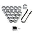 thumbnail image 3 of 20PCS/Set Car Wheel Nut Cap Exterior Decoration Replacement Auto Hub Screw Cover 17-21mm Anti-rust Automobile Nuts Rims Plating Silver 19mm, 3 of 6