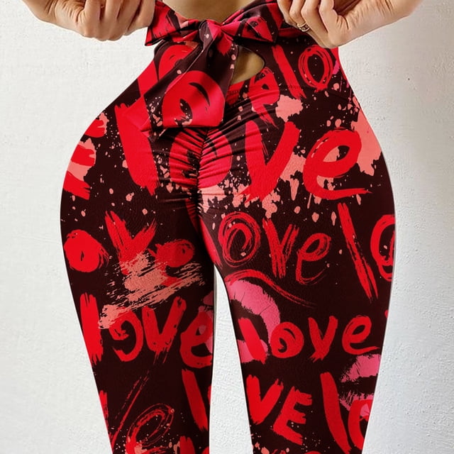 Puntoco Mujeres Impresión Cintura alta Estiramiento Strethcy Fitness Leggings Pantalones de yoga Puntoco Puntoco-4555