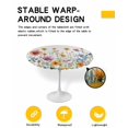 thumbnail image 2 of nqOlkjepod Wildflower Round Tablecloth, Fitted Table Cover with Elastic for 45"-54" Round Tables, Country Flower Orange Pink Flower Plant Table Cloth Outdoor Dinning Party Waterproof Tablecloths, 2 of 6