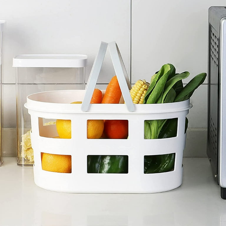 plastic shower caddy basket with compartments