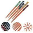 thumbnail image 2 of KAKOWELY Wooden chopsticks Set with Excellent Craft for Kitchen Assorted Color 5 Pairs,8.86"X0.59"X0.39", 2 of 4