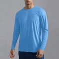 thumbnail image 6 of Jalioing Athletic T Shirt for Men Long Sleeve Crew Neck Breathable Workout Shirt Solid Color Sport Tees Tops, 6 of 8