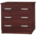thumbnail image 2 of Home Square 2-Piece Set with Twin Captains Bed Chest Bedroom Dresser in Mahogany, 2 of 15