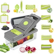 Vegetable Chopper  Multipurpose Food Chopper with 8 Slides  Practical Container