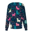 thumbnail image 3 of Hearthz Snap Front Women's Scrub Jacket Tops Long Sleeve Stretchy Animal Print Nursing Tops Working Uniforms Womens Scrub Top with Pocket, 3 of 4