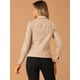 thumbnail image 5 of Chaqueta de gamuza sintética con botones a presión, bolsillos con solapa y cuello vuelto para mujer Albaricoque S, 5 of 6