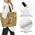 thumbnail image 3 of Fotbe World Map1 Bolsa Tote Estética de Lona con Estampado para Mujer - Bolsa Reutilizable de Hombro Casual para Vacaciones, Compras, Trabajo y Gimnasio, 3 of 8