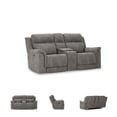 thumbnail image 6 of Ashley Furniture Next-Gen DuraPella Faux Leather Reclining Loveseat in Gray, 6 of 14