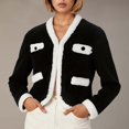 thumbnail image 2 of UJNDER Winter Coats for Women Plus Size French Style Loose Jacket Warm Cozy Long Coat Black M, 2 of 4