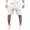 Z550 White, variant on Landzoo Men'S Shorts Solid Color Elastic Waist With Pockets And Drawstring Summer Comfortable Men Shorts Size L Blue